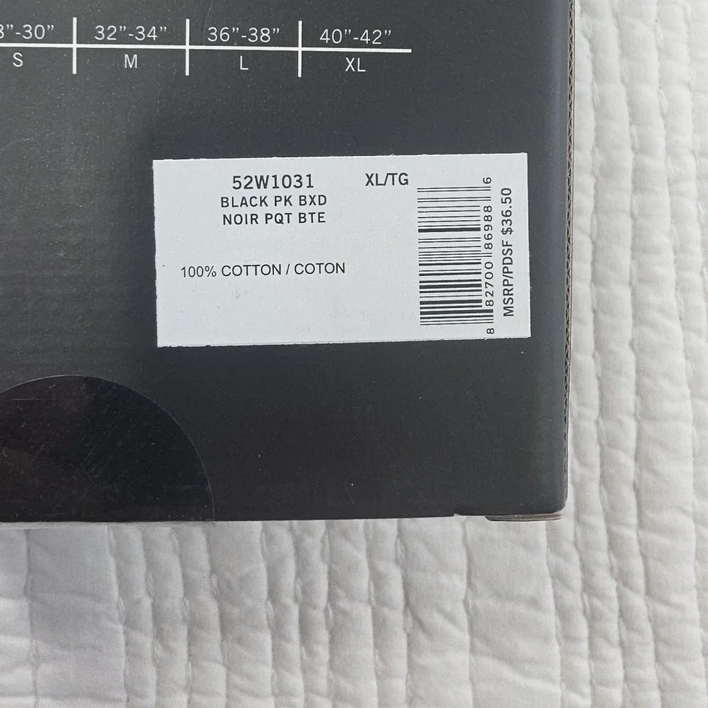 Kenneth Cole 4 Pack Briefs Men's X-Large NIB Black 100% Cotton Tag Free Soft NEW